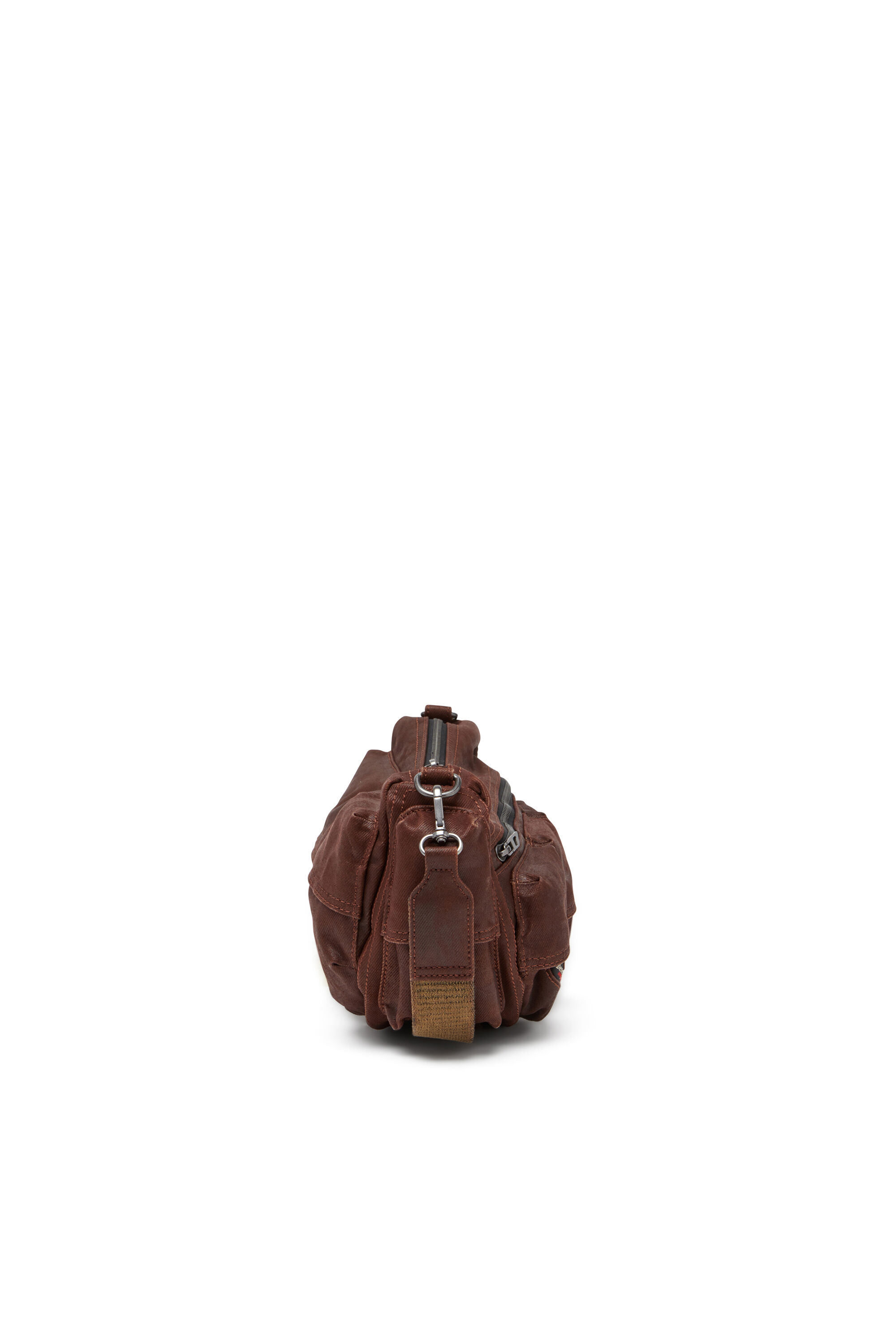 Diesel - MULTI-PKTS SHOULDER BAG X, Unisex's Multi-Pockets - Cotton bag with multiple pockets in Brown - 3