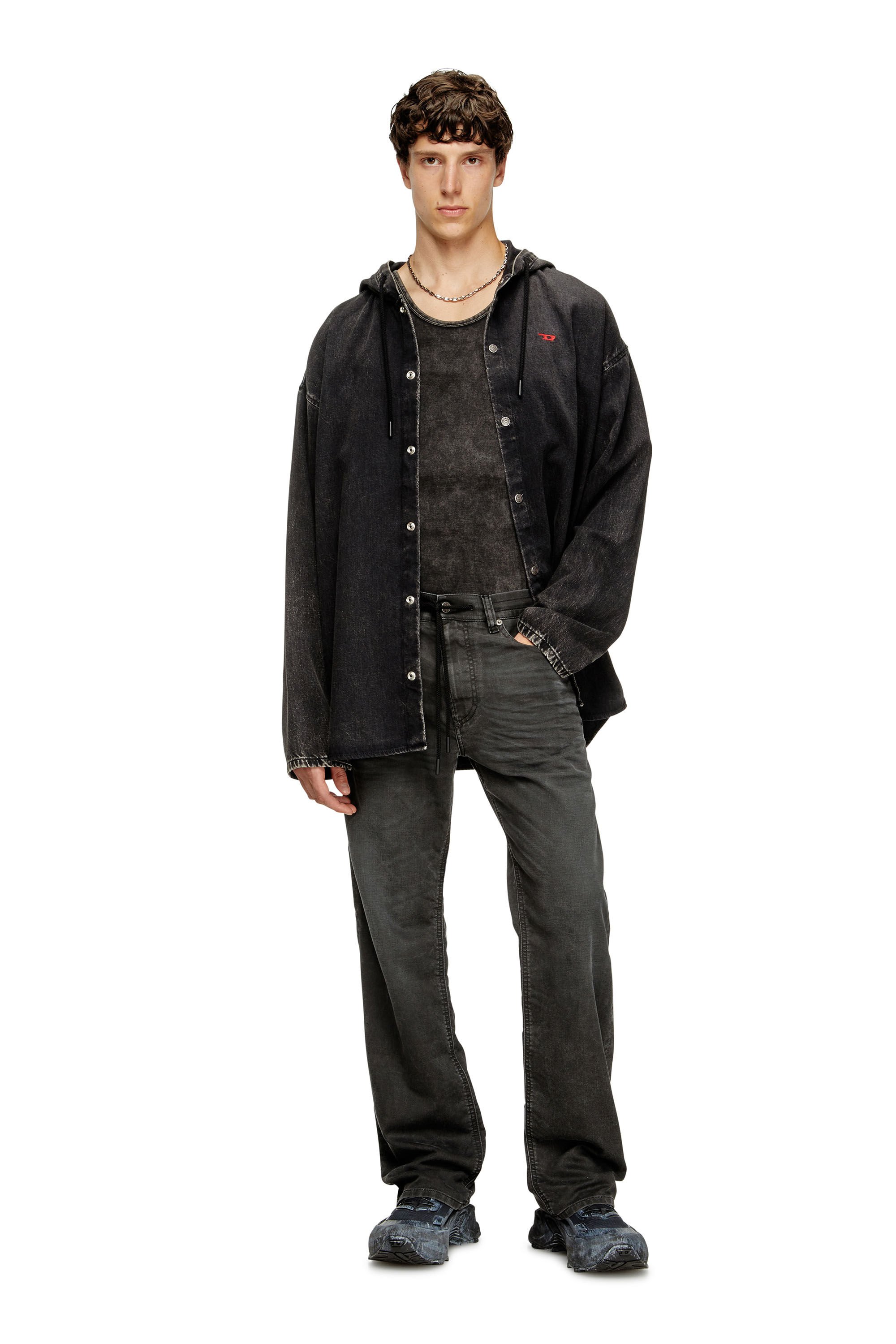 Diesel - Man's Relaxed 2080 D-Reel Joggjeans® 09J75, Black/Dark grey - 1