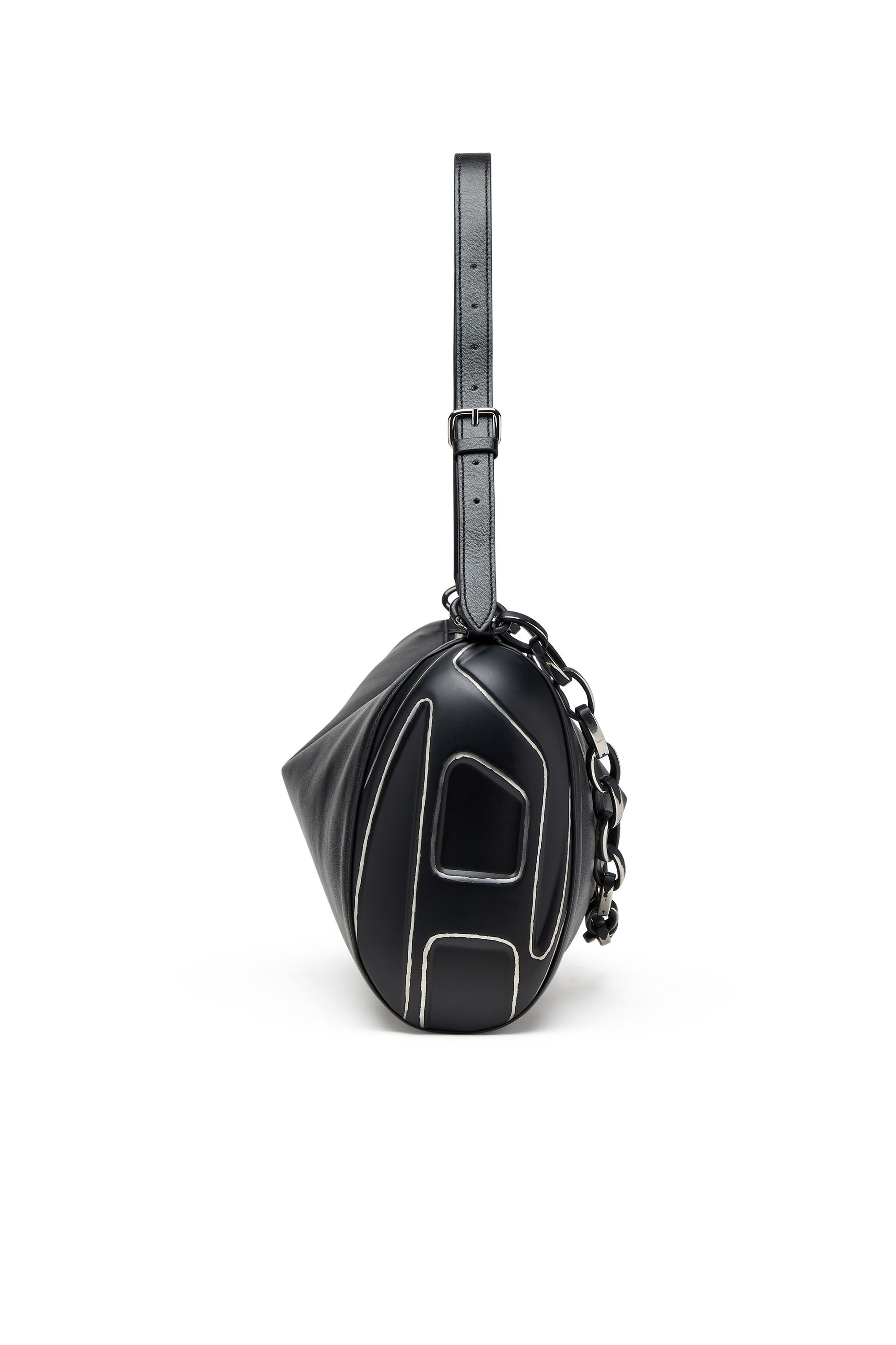 Diesel - LOAD-D SHOULDER BAG X, Unisex's Load-D-Shoulder bag in brushed laminated PU in Black - 3