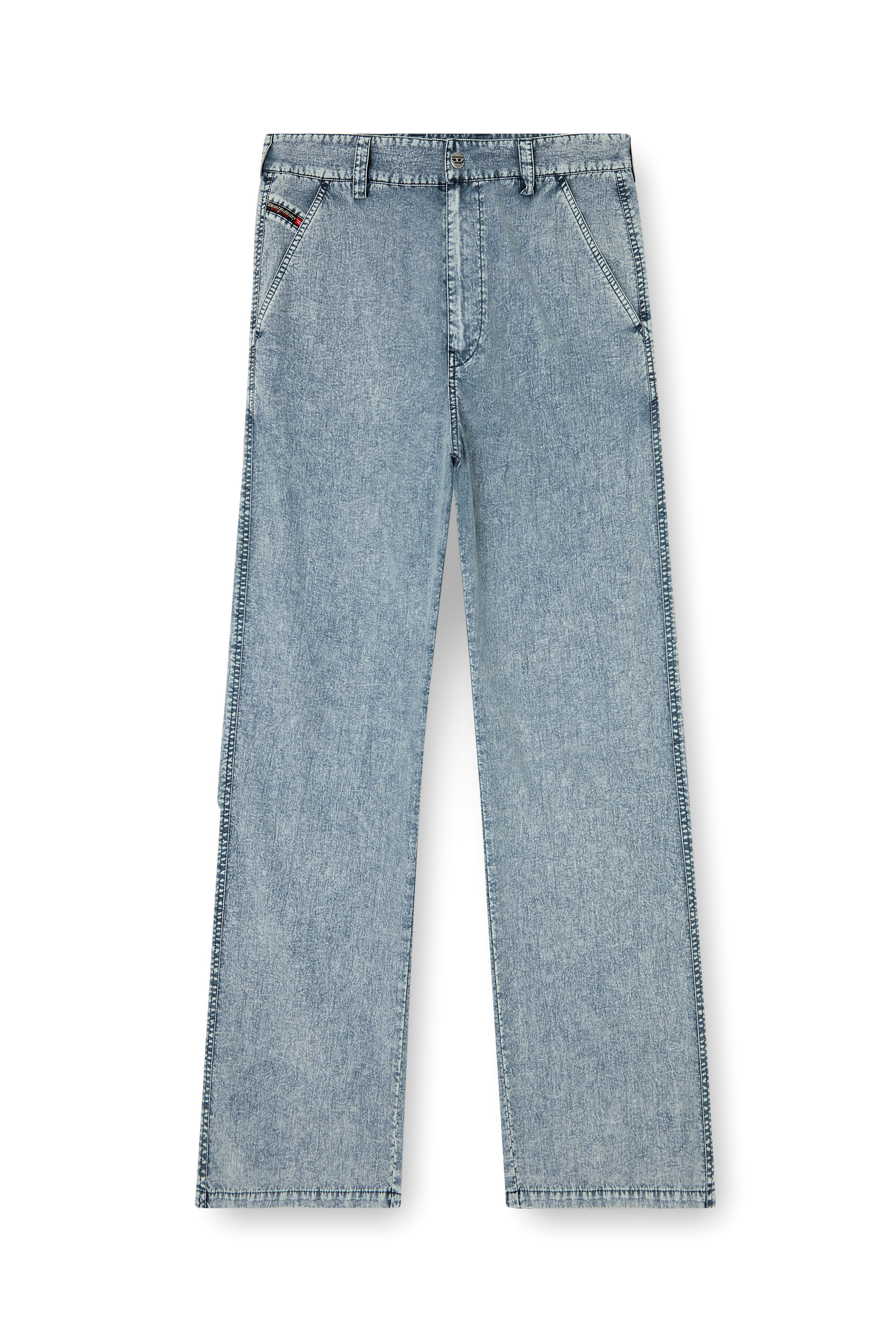 Diesel - P-HANTIK-CHINO, Man's Chino pants in recycled nylon taslan in Light Blue - 3