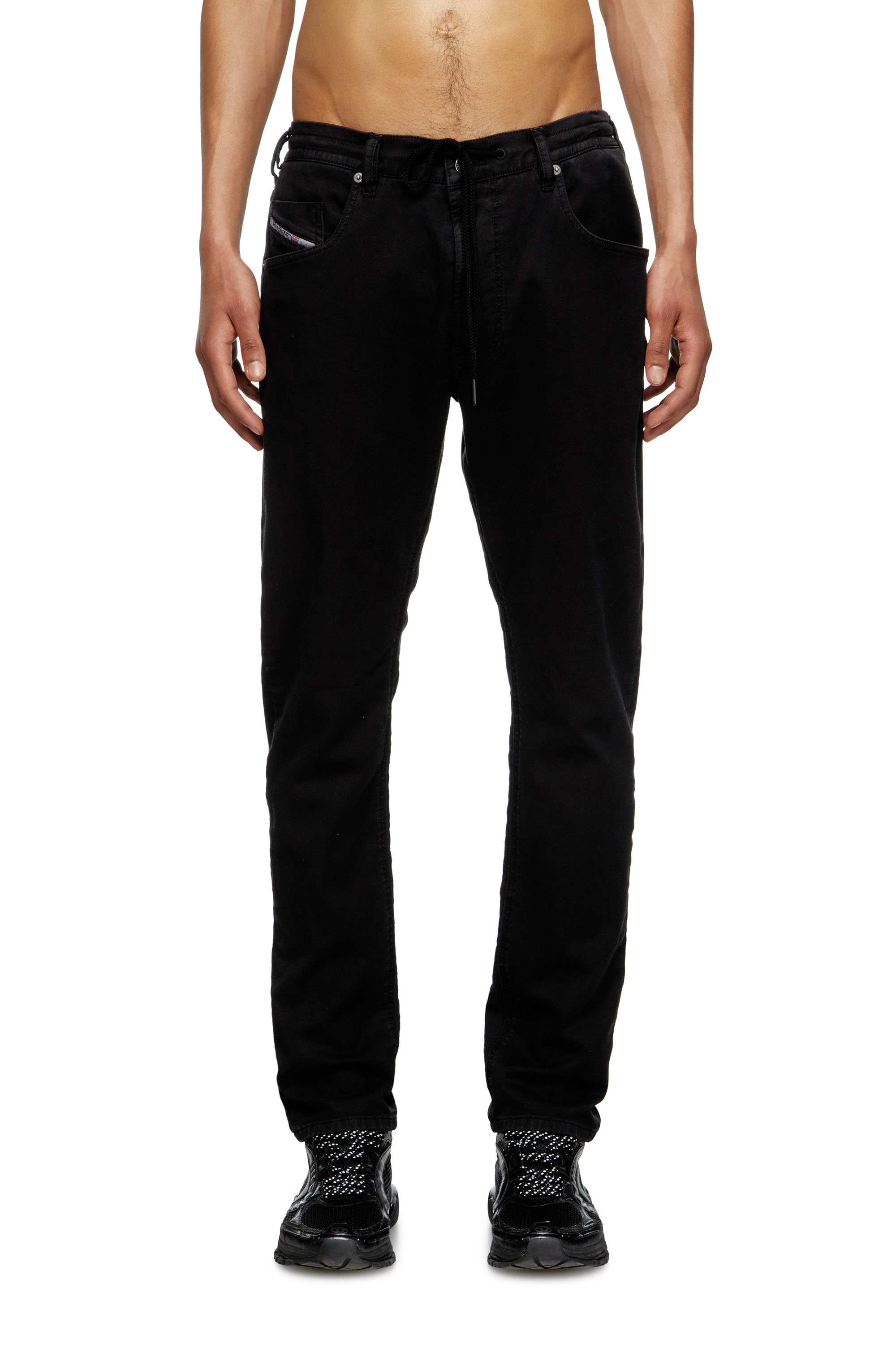 Diesel - Man's Regular 2030 D-Krooley Joggjeans® 068NH, Black/Dark grey - 1