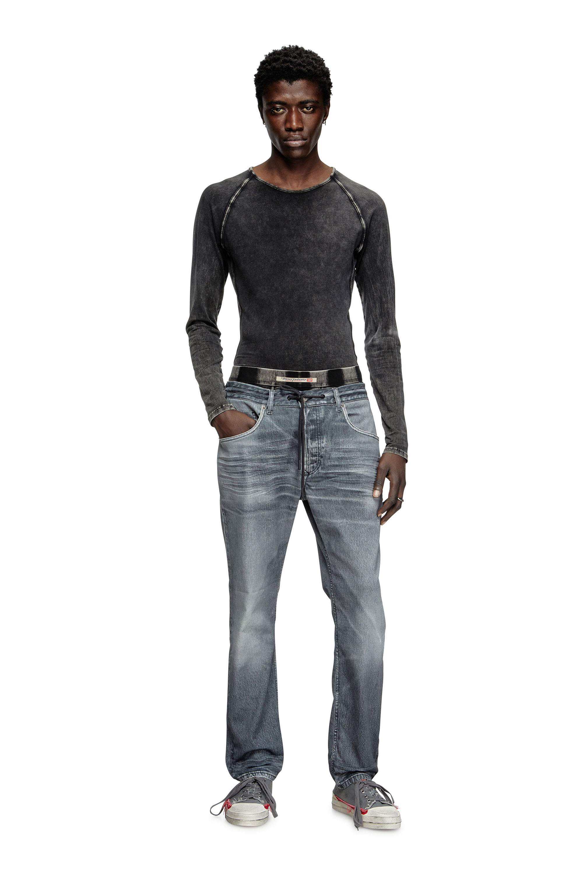 Diesel - Man's Regular 2030 D-Krooley Joggjeans® 068PC, Grey - 2