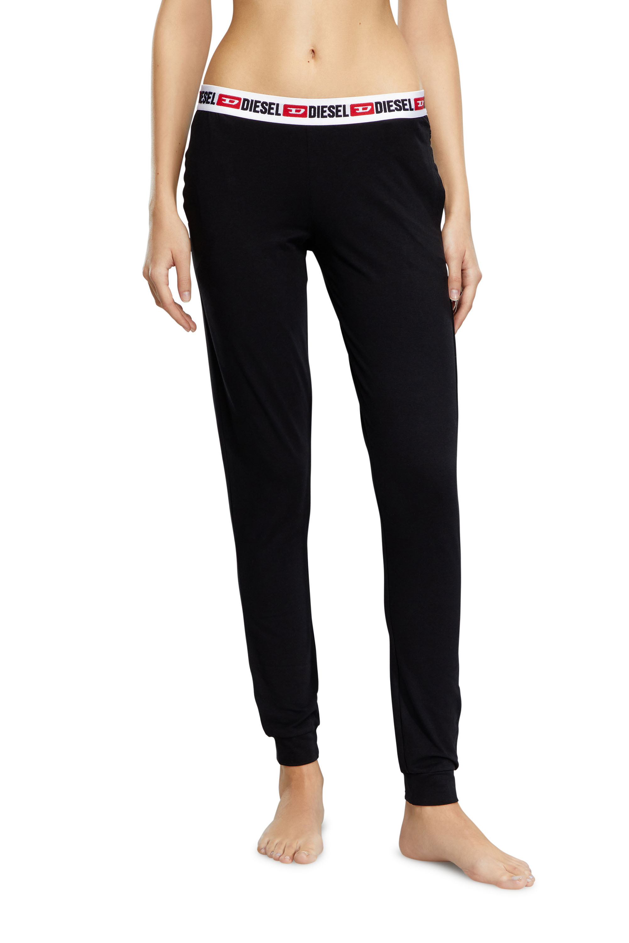 Diesel - UFLB-BABYX, Woman's Sweatpants with logo waistband in Black - 2