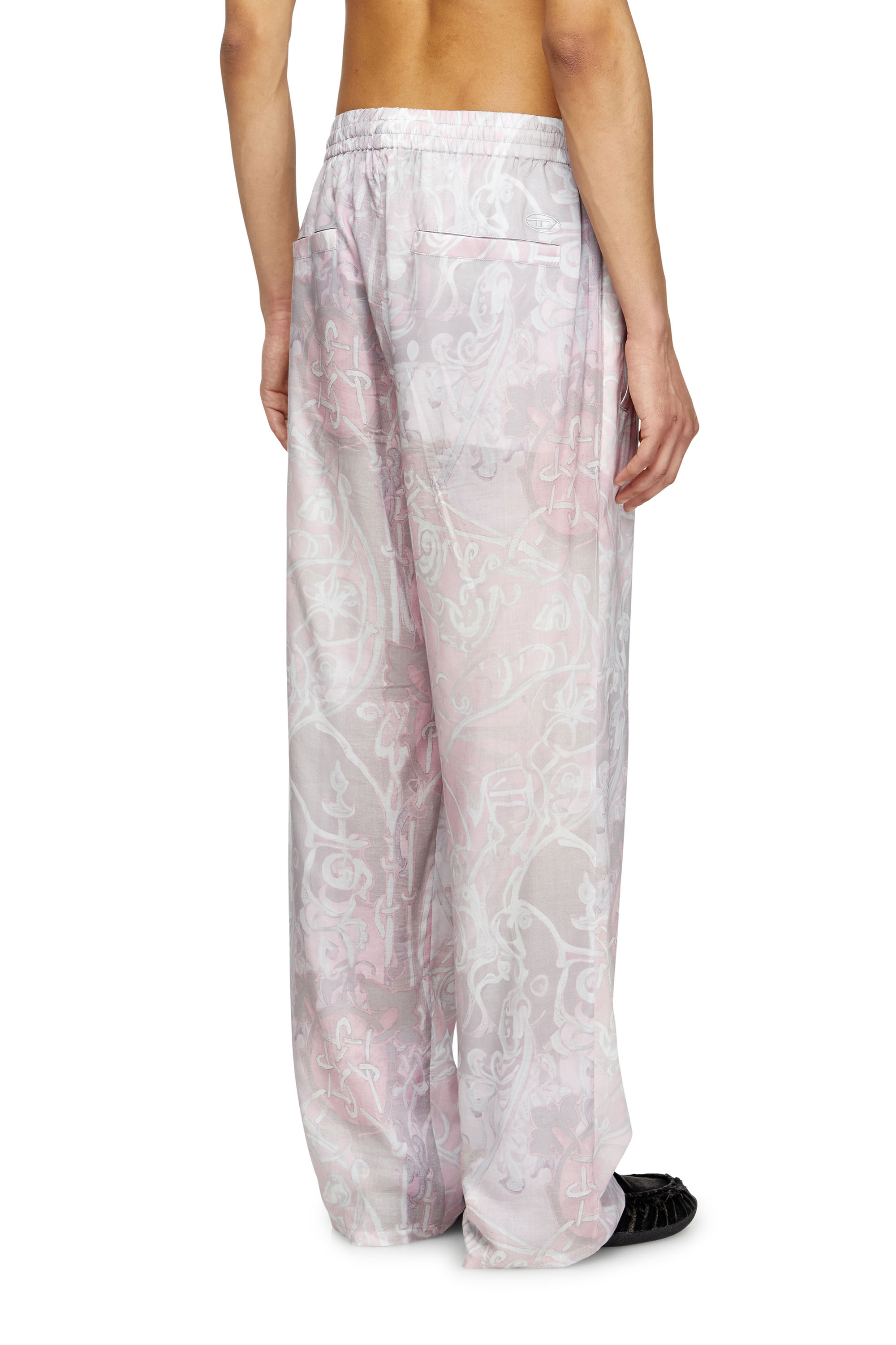 Diesel - P-THECK-A-AJFW, Unisex's Track pants with medieval print in Pink - 5