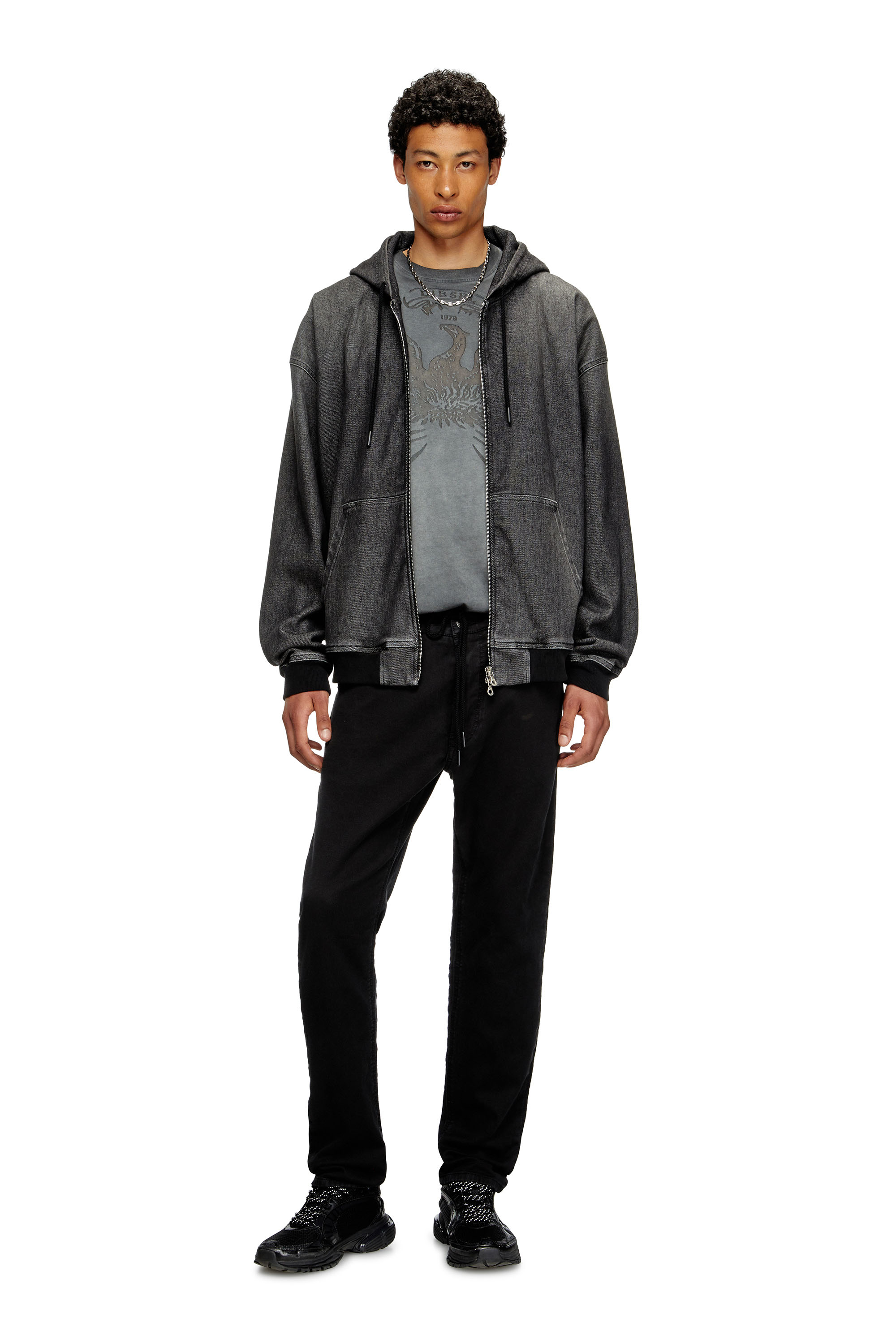 Diesel - Man's Regular 2030 D-Krooley Joggjeans® 068NH, Black/Dark grey - 2