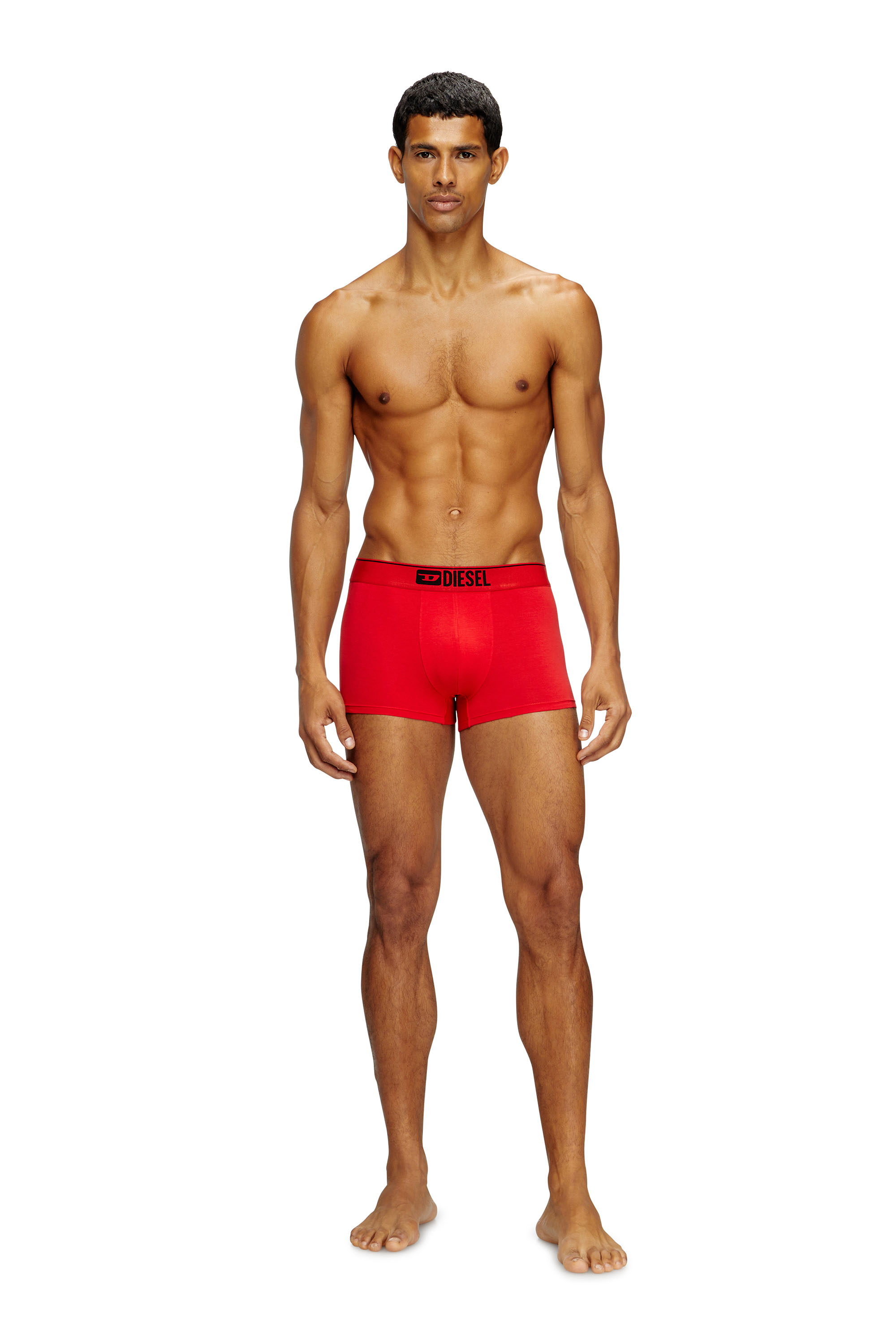 Diesel - UMBX-DAMIENTHREEPACK, Man's Three-pack of plain boxer in Red/Black - 3