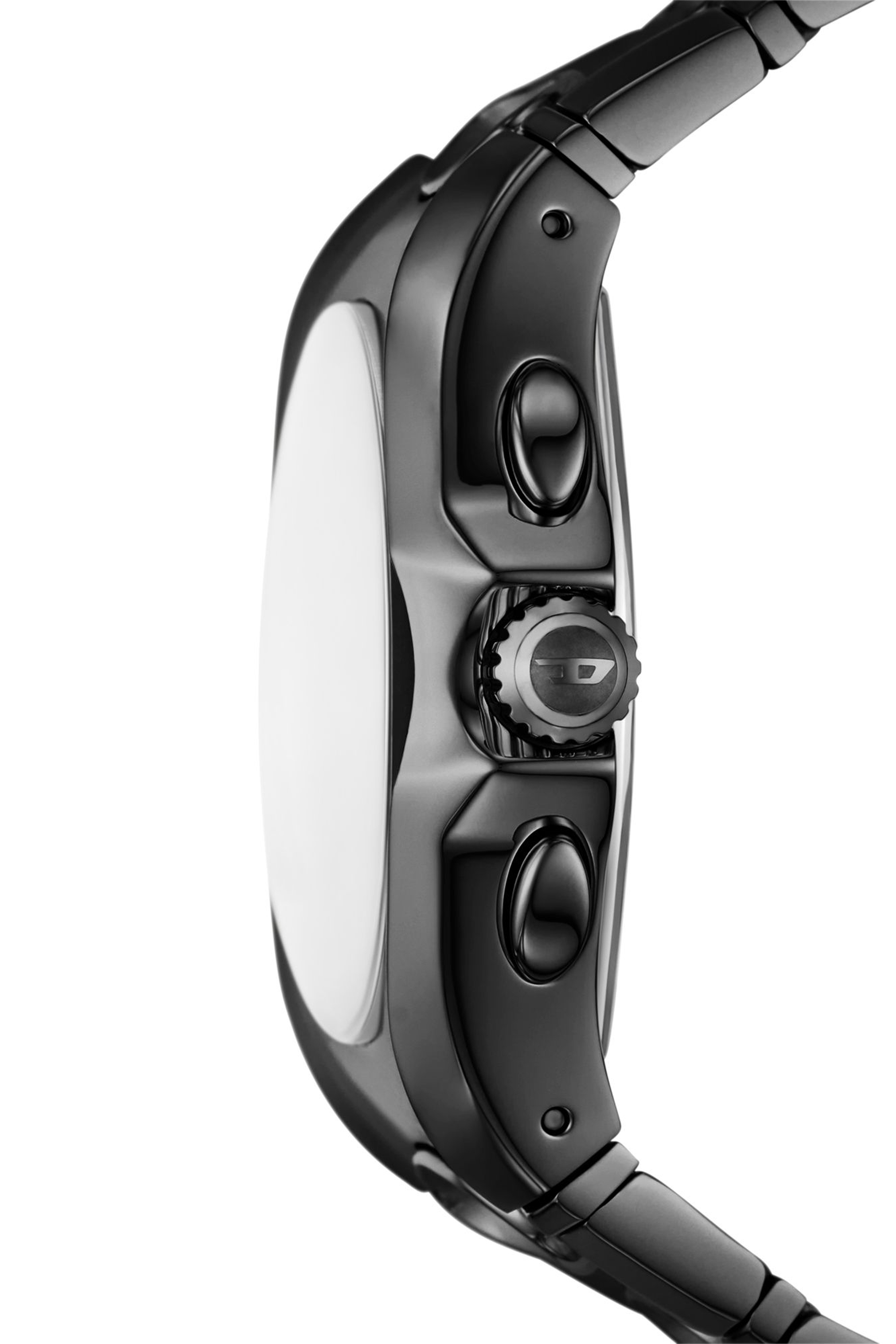Diesel - DZ4696 WATCH, Man's D-Curve black stainless steel watch in Black - 4