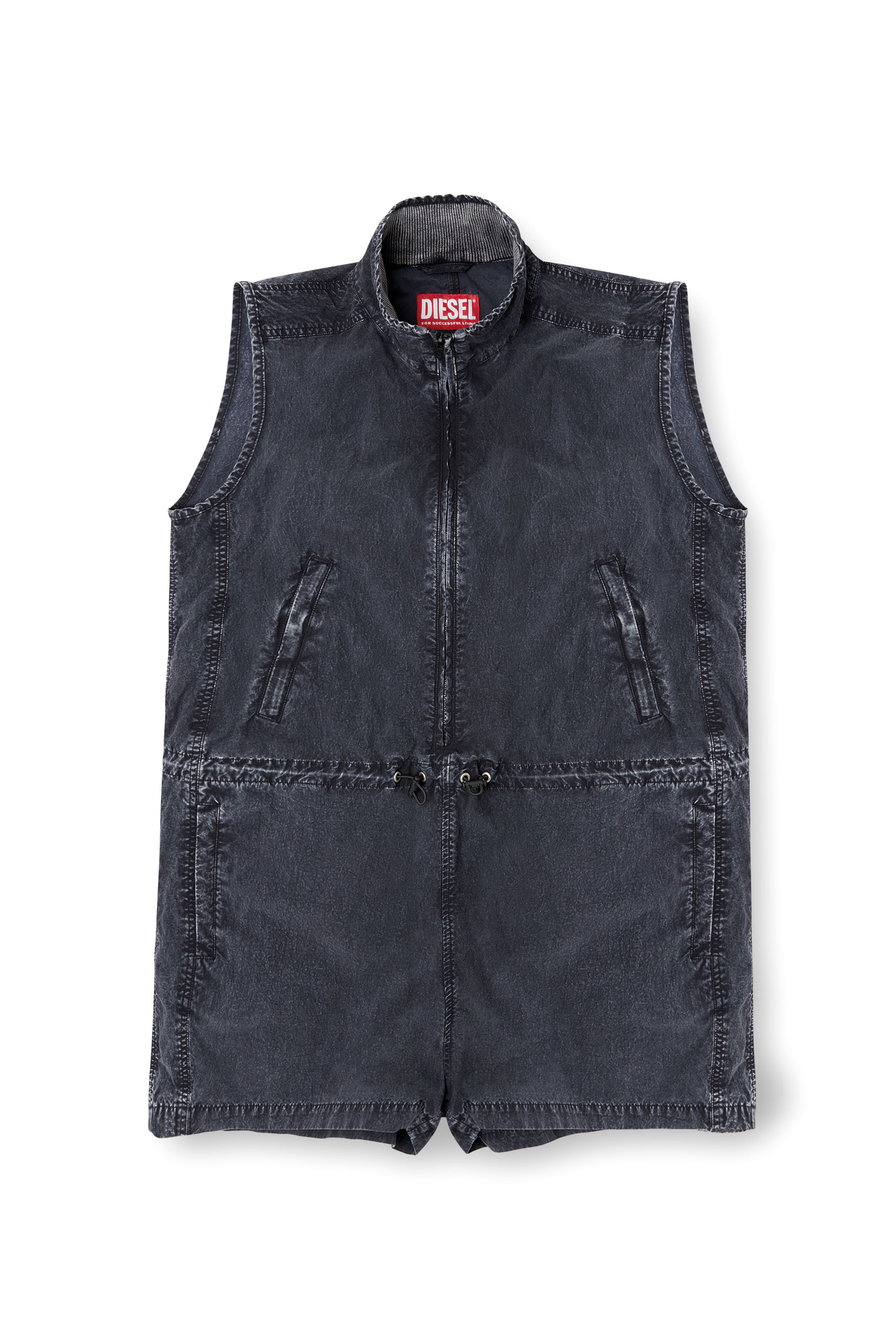 Diesel - J-ANNET, Woman's Playsuit in treated nylon in Dark Blue - 3